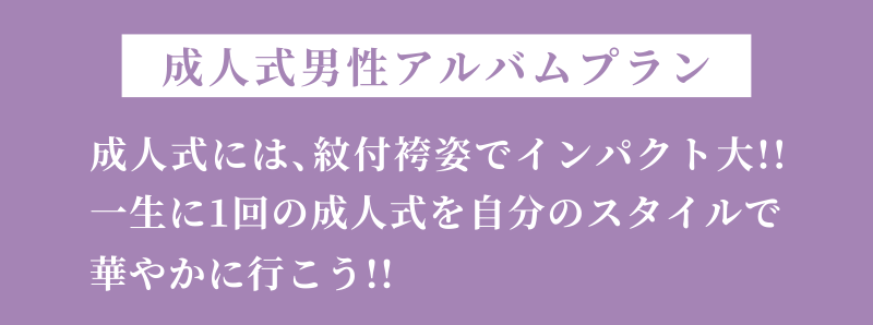 成人式男性アルバムプラン